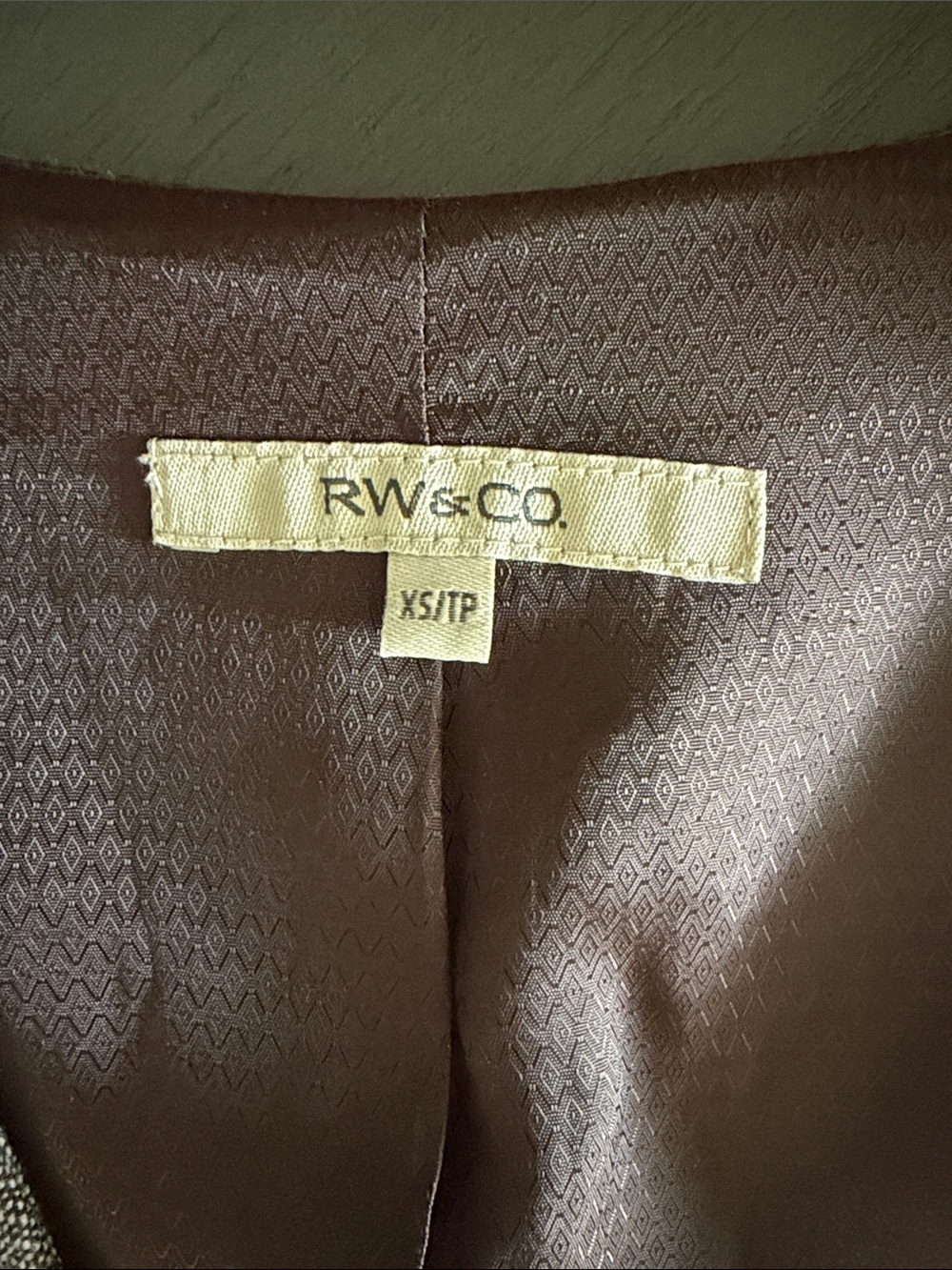 RW&CO. Women's Brown Tweed Vest with Button Front size XS - Picture 5 of 16